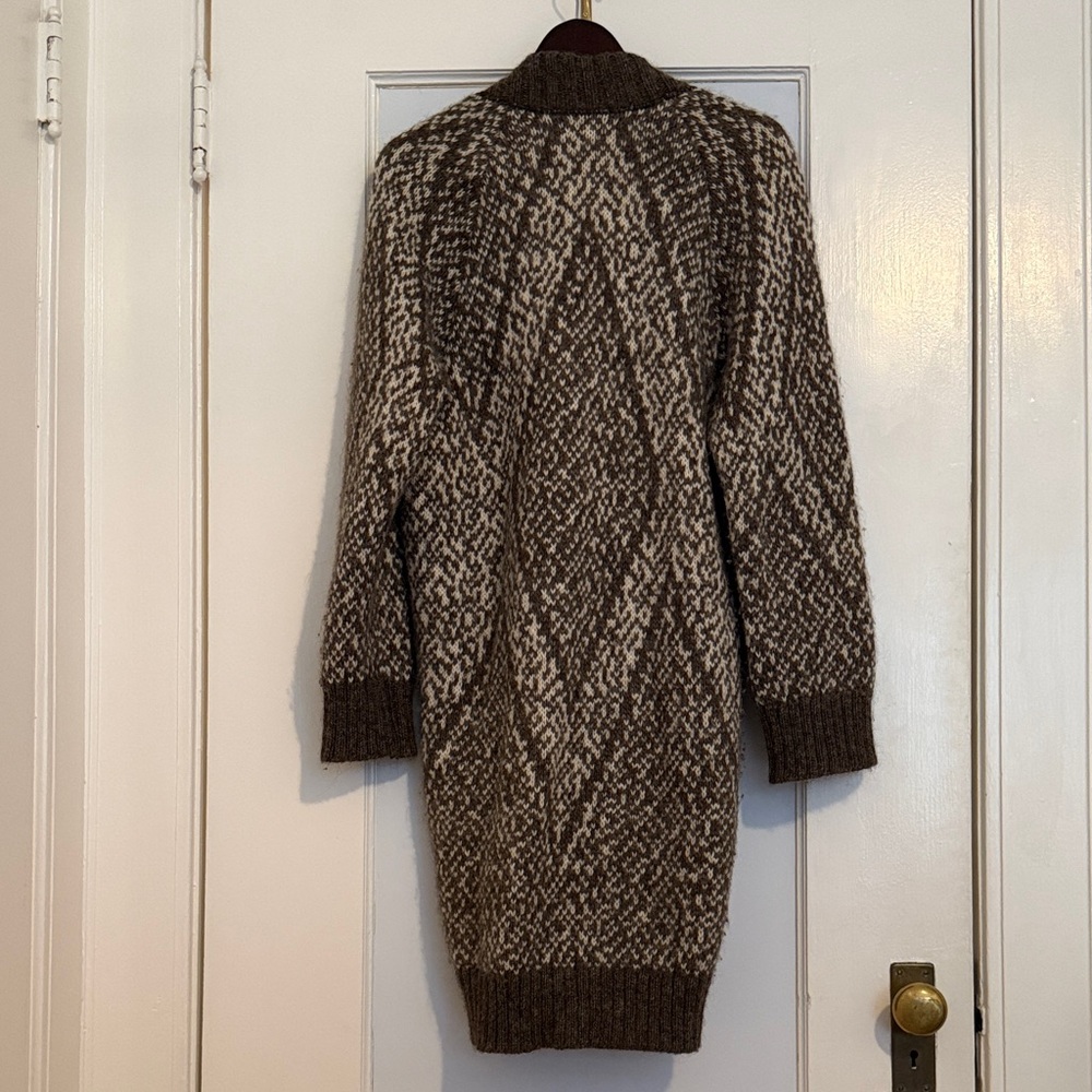 Farmers Market Iceland 100% Icelandic Wool Long Duster Cardigan - Picture 5 of 7
